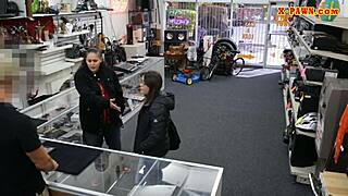 Couple bitches pounded by horny pawn guy!