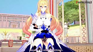 bianka and ataegina in honkai impact blowjob scene fun