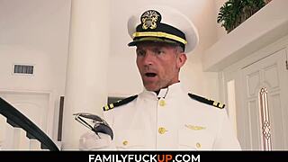 Daring Girl Fucks Dad After War Homecoming