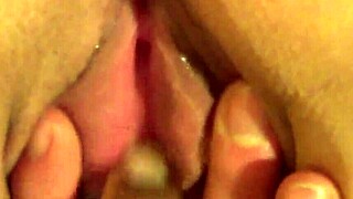 german girl's wet pussy and sensitive clit made her cum hard at 18+. it was intense to watch!