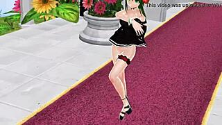 Sakubetch9014 animated Gumi from the game saya hentai MMD dancing nude