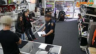 Couple bitches pounded by horny pawn guy!