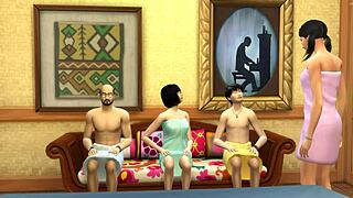 japanese stepfather n stepdaughter givin erotic massage... oops!