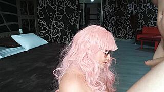 Damn! Stepsister Sucks Pervert with Tiny Mouth and Rides Hard!