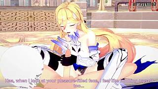bianka and ataegina in honkai impact blowjob scene fun