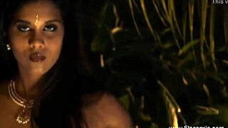 Erotic performance of a brunette babe