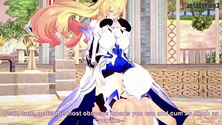 Honkai Impact is giving us a POV blowjob and fuck from pretty blonde!