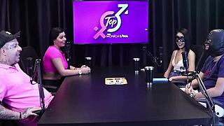 Will this teen in sheer red lingerie dare to start on xvideos without her family knowing?