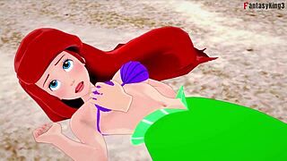 Did you find Ariel on the beach? POV fucking the little 18+ mermaid with redhead vagina and tits.