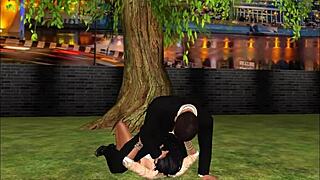 enjoying a sweet appetizer in cartoon style