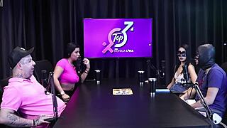 Will this teen in sheer red lingerie dare to start on xvideos without her family knowing?