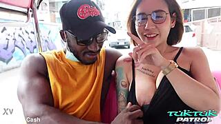 Cock Starved Slut Devours Two Dudes at Once and Tackles Her First Massive Black Cock Ever!