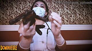 Medical Fetish with Long Latex Gloves ASMR Play