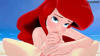 Did you find Ariel on the beach? POV fucking the little 18+ mermaid with redhead vagina and tits.