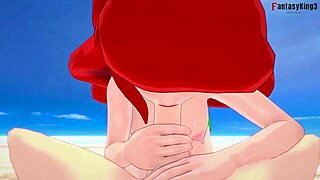 Ariel was missionary position in the ocean