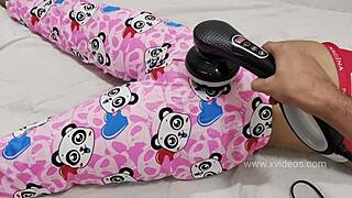 Young college girl receives relaxing massage in private room