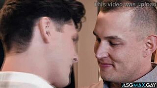 Brock kniles and devin franco sneak some anal fun in the closet.