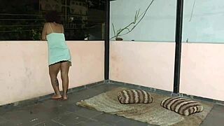 Friend's son fucks me on terrace!