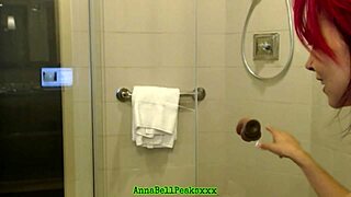 I filmed this hot tattoo milf teasing in the shower