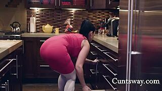 A babysitter is seduced by MILF and gets her fantasy fulfilled