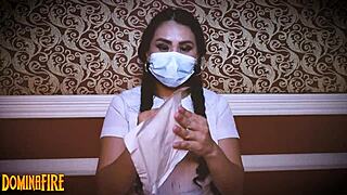 Medical Fetish with Long Latex Gloves ASMR Play