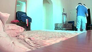 the blue-haired eighteen-year-old amateur shows off her huge natural tits in a homemade video.