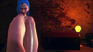 league of legends hentai 3d with jinx footjob pov cumshot uncensored