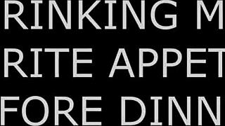 enjoying a sweet appetizer in cartoon style