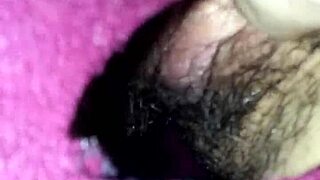 She RUBS her TIGHT petite pussy while SUCKING my cock.