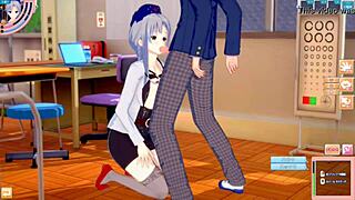 rubbing yagokoro eirin's huge tits in touhou 😍