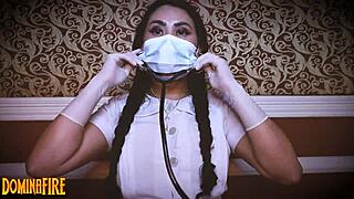 Medical Fetish with Long Latex Gloves ASMR Play