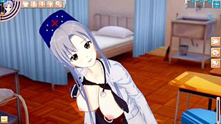 rubbing yagokoro eirin's huge tits in touhou 😍