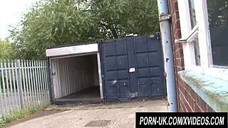 horny british police woman lucia love blows the thief outdoors