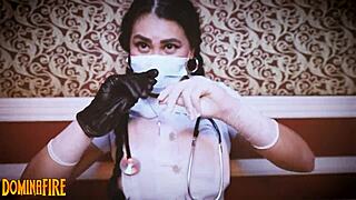 Medical Fetish with Long Latex Gloves ASMR Play