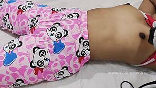 Young college girl receives relaxing massage in private room