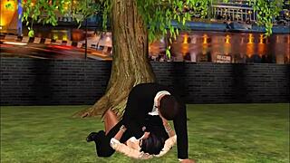 enjoying a sweet appetizer in cartoon style