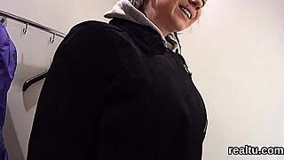 Adorable Czech girl gets seduced in the shop and gives blowjob in POV