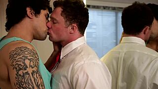 Muscle Jock Spies on Neighbor Jerking Before Raw Fucking