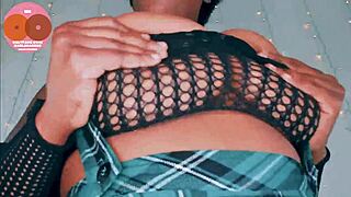Hairy Ebony Karla Karess Strips in Cosplay Worship