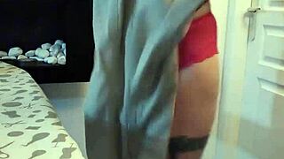 French Blonde Caliiie Cums Twice After Laundry