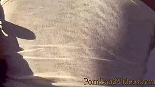 A young blonde fucks a brunette wife Lynn in a bisexual threesome