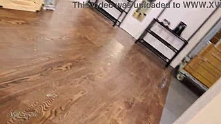 Yo, we did a risky blowjob and handjob in a furniture store! Public thrill! 😈