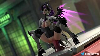 Hentai animated adventure with a big dose of mercy and a big dildo