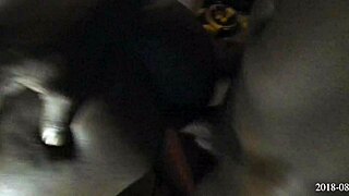 Skinny ebony girl bent over for doggystyle fucking