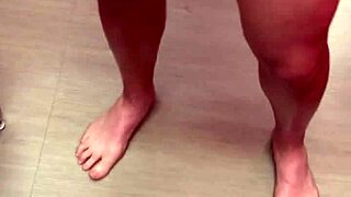 Naked Shaved Hairless Penis Cock Public Flashing Mirror