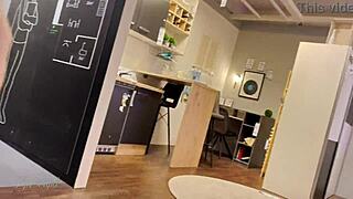 Yo, we did a risky blowjob and handjob in a furniture store! Public thrill! 😈