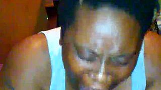 Watch this full video of deepthroat swallowing that big black cock!