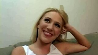 Alexis Malone bends over for a dirty pussy fuck, receiving a cumshot on her ass.