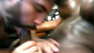 i'm this ebony busty tranny gettin' deepthroat by a guy, oh yeah!