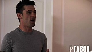 Robby Apples and Sophia Burns in stepcousin blowjob scene